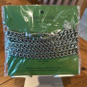 KATE SPADE SILVER CROSSBODY CHAIN. NWT